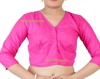 Readymade Pink Saree Blouse, Saree Blouse, Ready to Wear Saree Blouse,Saree Blouse, Sari Blouse,Partywear Indian Sari