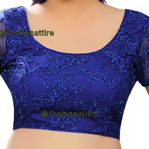 Embroidered Net Saree Blouse, Readymade Saree Blouse, Indian Sari ...