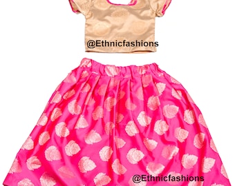 Designer Baby Girls Lehenga Choli, Readymade Ethnic Wear Kids Lehenga, Festive Wear, New Born baby Pavadai Set, Girls Lehenga Choli