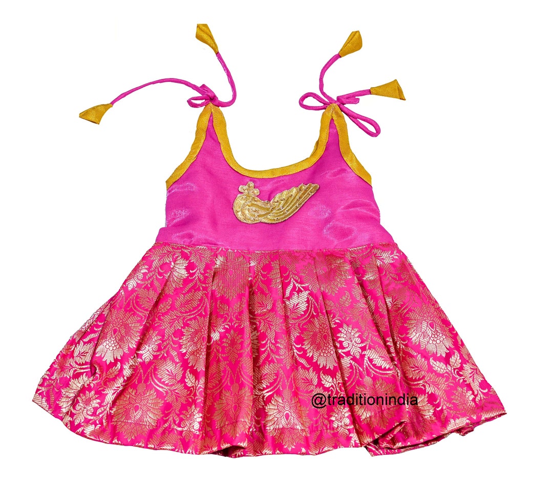 New Born Baby Girl Frock, Designer Kids Festive Wear, Indian