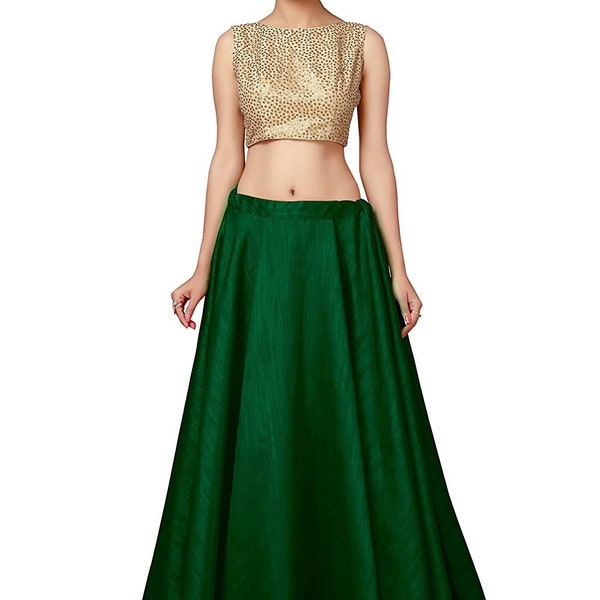 Green Full Flare Skirt, Bollywood Skirt, Dance Skirts, Bollywood skirt, Long Skirts,Indian Short Skirts, Belly Dance Skirts, Indian skirts