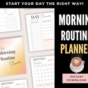 Morning Routine Planner Printable Morning Routine Checklist Printable Morning Routine Checklist