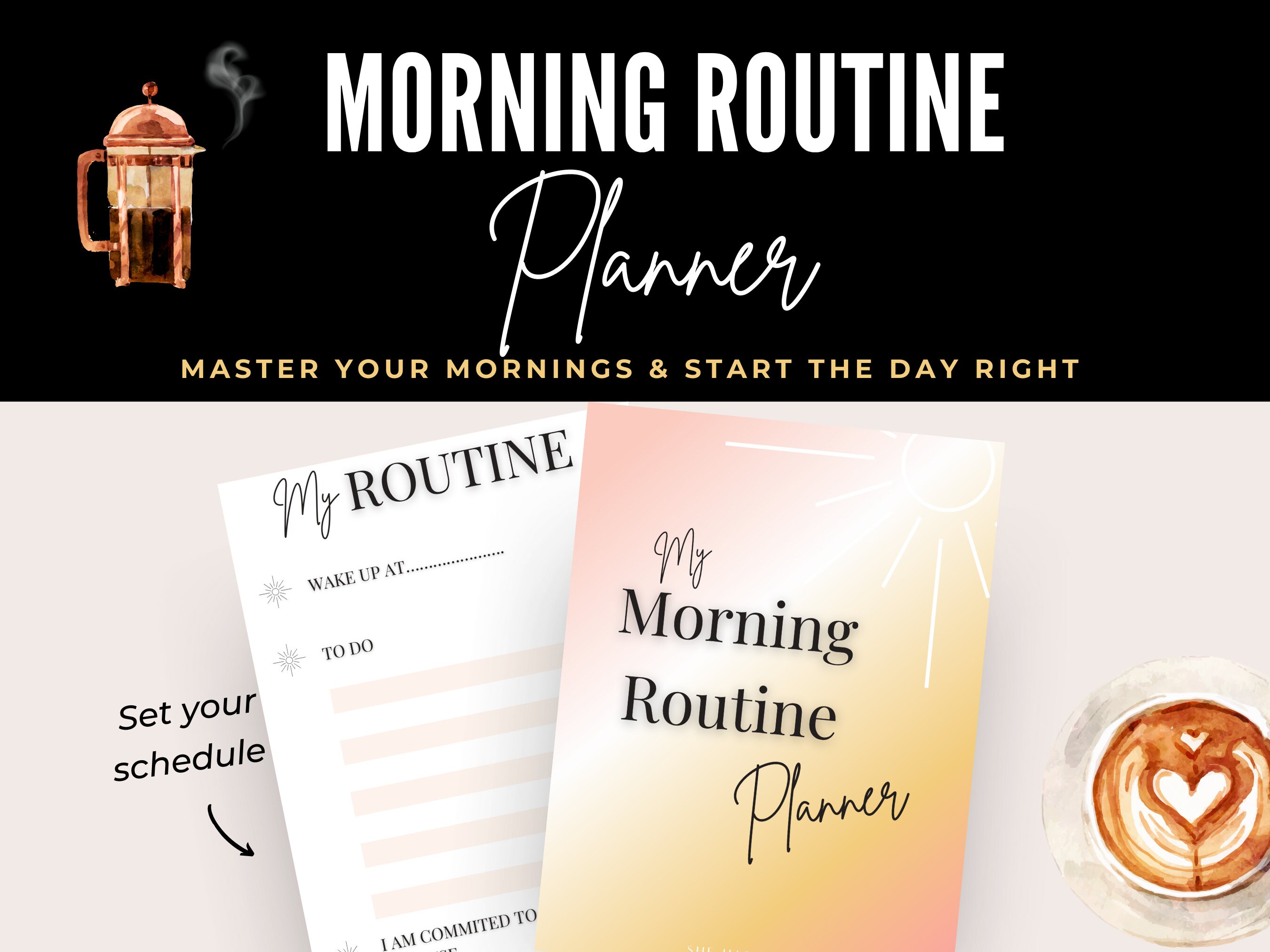 Morning Routine Planner Printable Morning Routine Checklist Printable ...