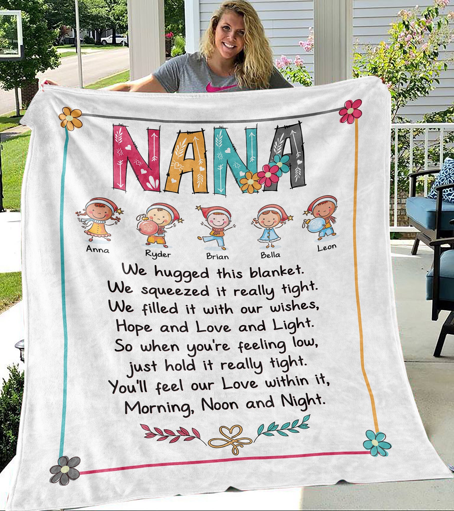Nana Custom Blanket Christmas Blanket For Nana Best Gift For Etsy
