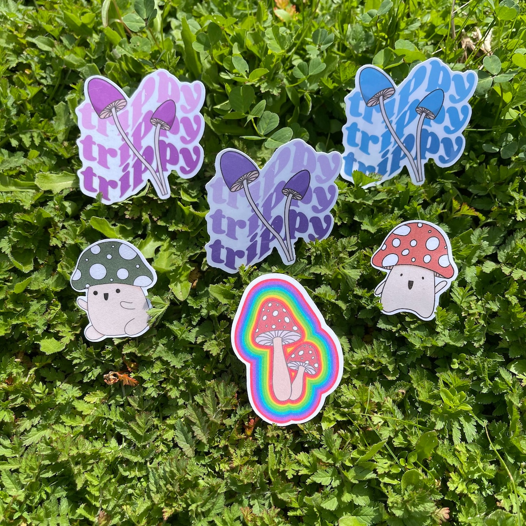 Mushroom Sticker Pack Mushroom Decal Pack Mushroom Stickers Etsy