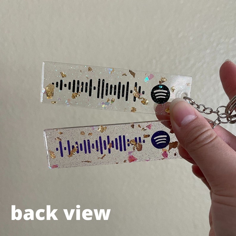 Custom Resin Spotify Keychain Spotify Code Keychain Etsy