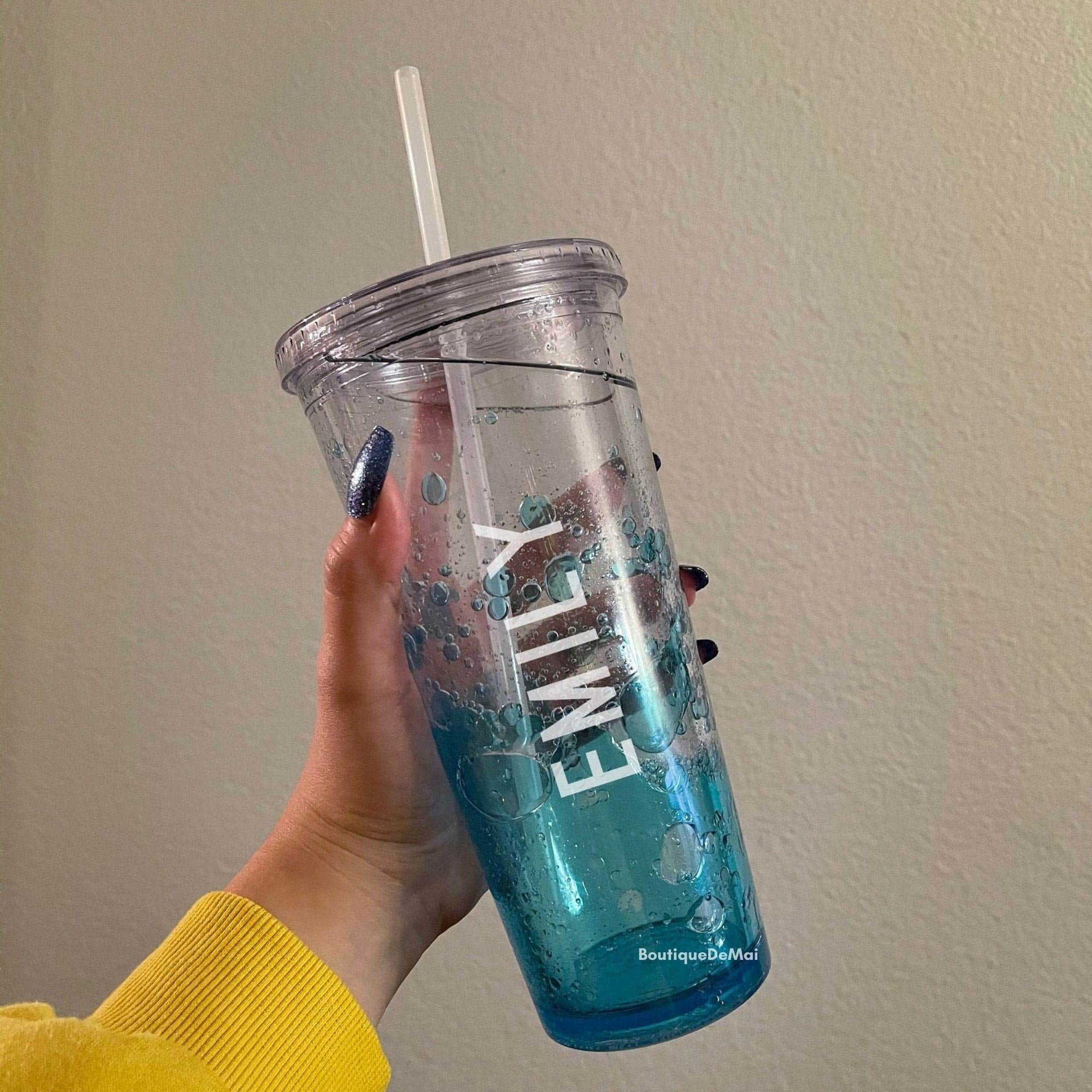 Lava Lamp Plastic Tumbler with Straw Tumblers & Water Glasses Kitchen