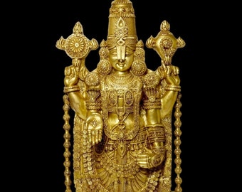 Very Big Brass Tirupati Balaji brass Large idol, 4 feet brass lord Vishnu balaji idol ,Beautiful face of Vishnu balaji huge idol for pooja