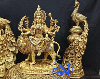 Brass Sculpture 14 Inches Brass peacock figurine Brass God Idol Home Decor Gift Brass Figurine Large Statue Indian Brass Art