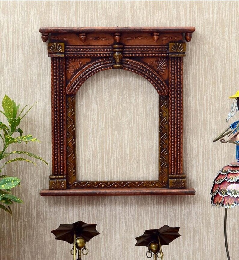Jharokha Wooden Handpainted Wall Indian Wooden Wall Etsy