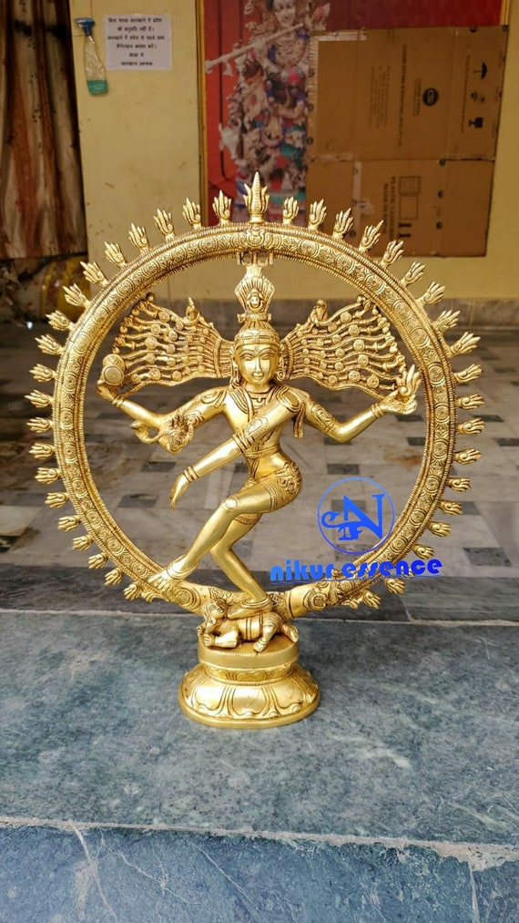 Natraj Statue Brass, 40cm, Dancing Shiva Nataraja Statue, Unique Divine  Shiva, Natraj Figure, Hindu Lord of the Dance. - Etsy