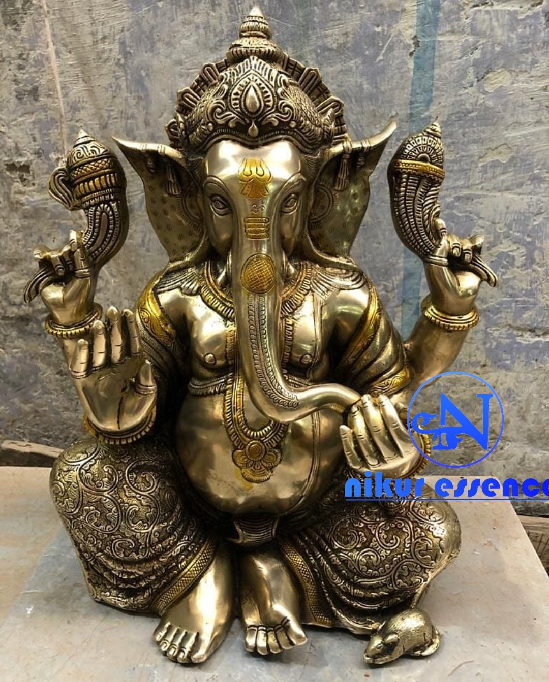 21 Inches Ganesha Brass Statue Home Decor Gift Indian Brass - Etsy