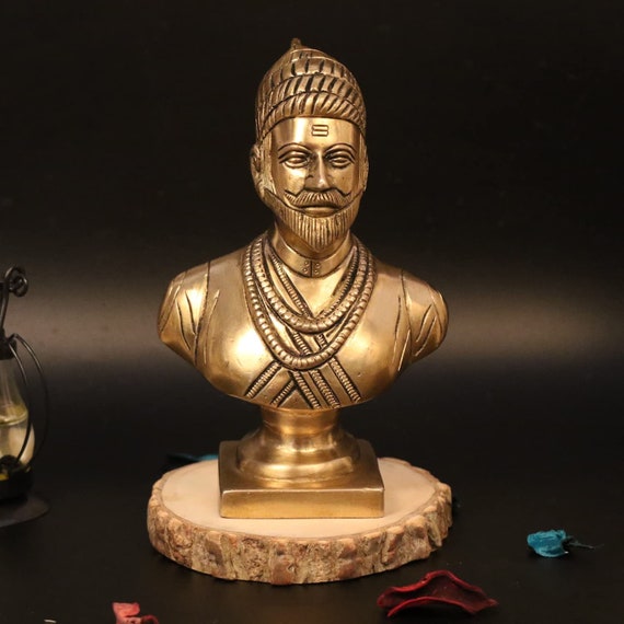 CRAFTECH Shivaji Maharaj Shivmudra Statue Rajmudra Antique Handmade  Showpiece for Gift Home and Office Decor