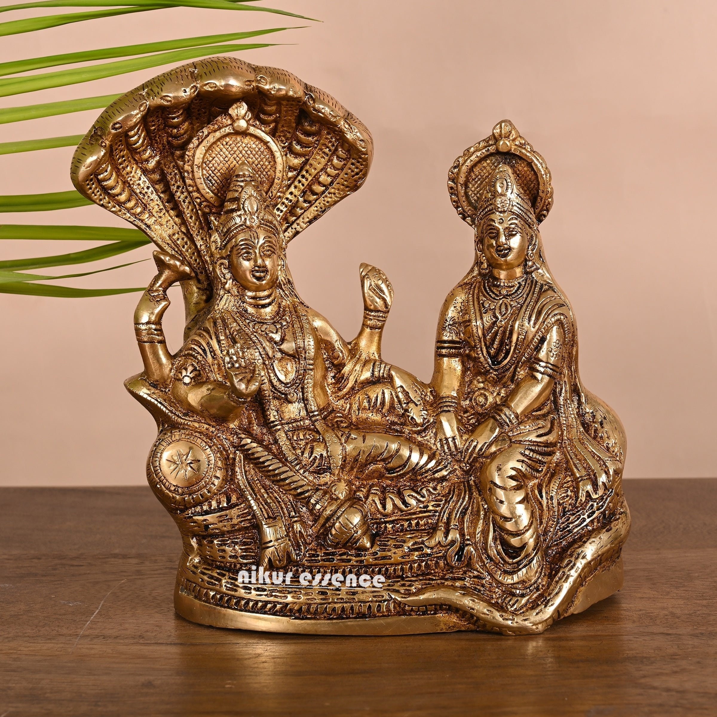 8 Lord Vishnu Laxmi/laxmi Narayana Brass Statue, Lord Vishnu