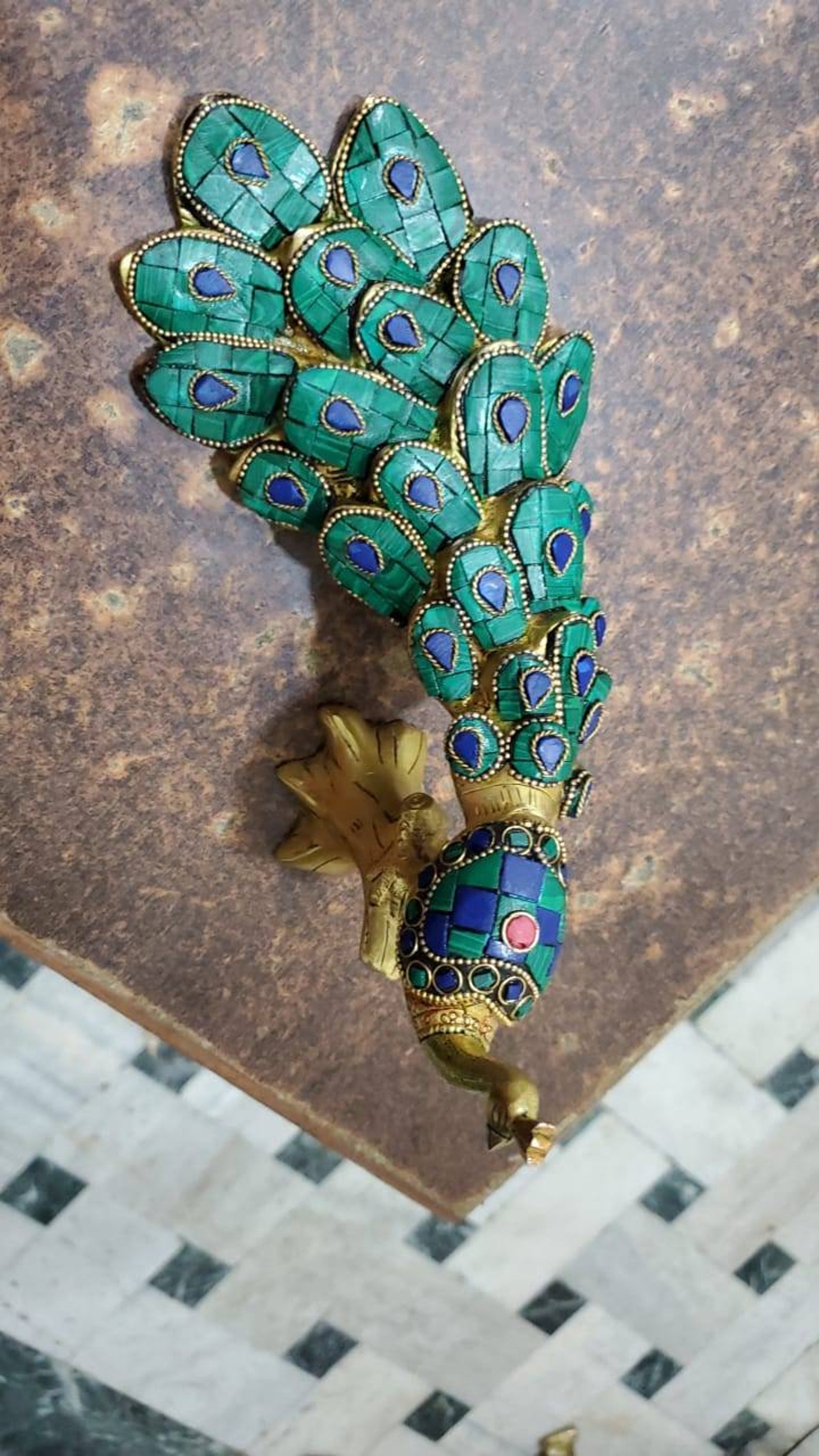Brass peacock figurine Home Decor Gift Indian Brass Art Etsy