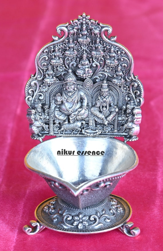92.5 Kuber Lakshmi Deepam Pure Silver Kubera Lakshmi Deepam