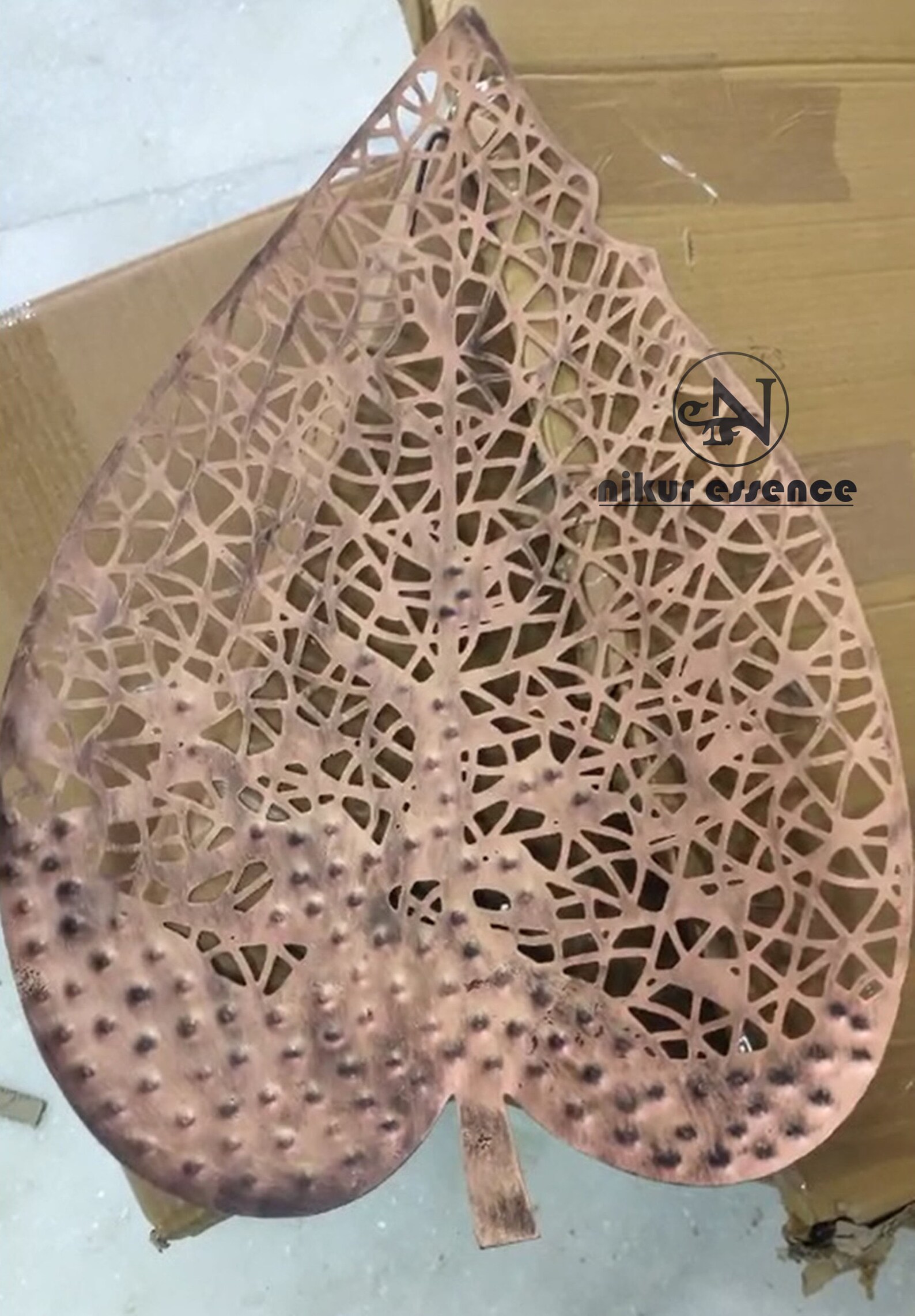 32 Inches Gold Metal Leaves Wall Art Set of 3 Indian Metal Etsy