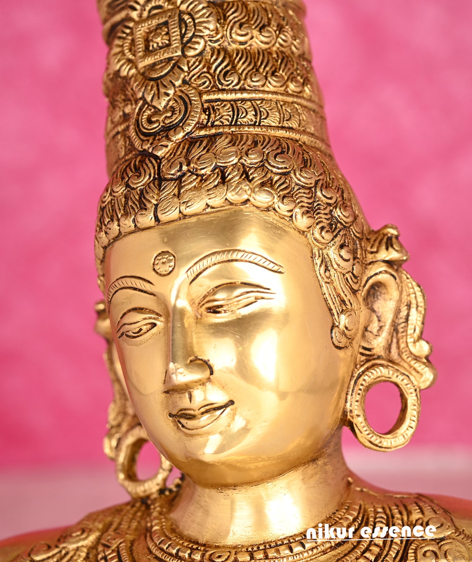 12 Devi Parvati Face Brass Statue Lord Shiva Wife Etsy