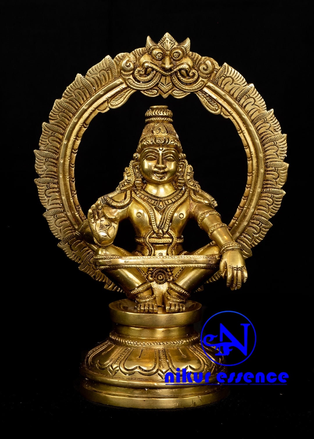 Buy Lord Ayyappa Brass Statue Home Decor Gift Indian Brass Art ...