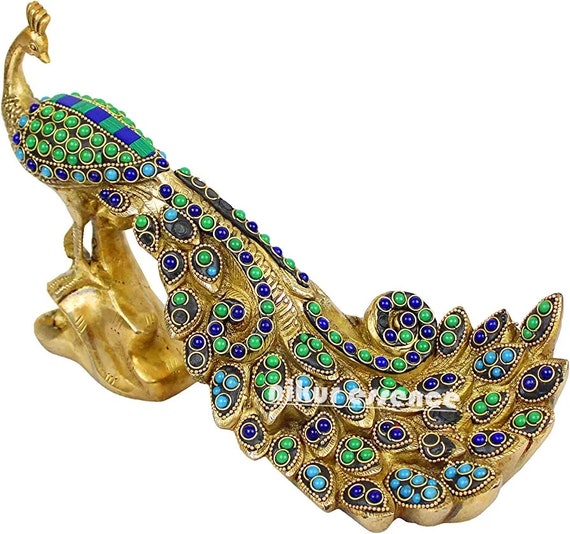 Buy Big Brass Peacock Figurine, Home Decor Gift, Indian Brass Art