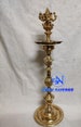 28' ganesha brass Kuthu Vilakku, ganesha diya stand, Brass diya Stand with five Diyas , Long Brass diya stand, Traditional diya 