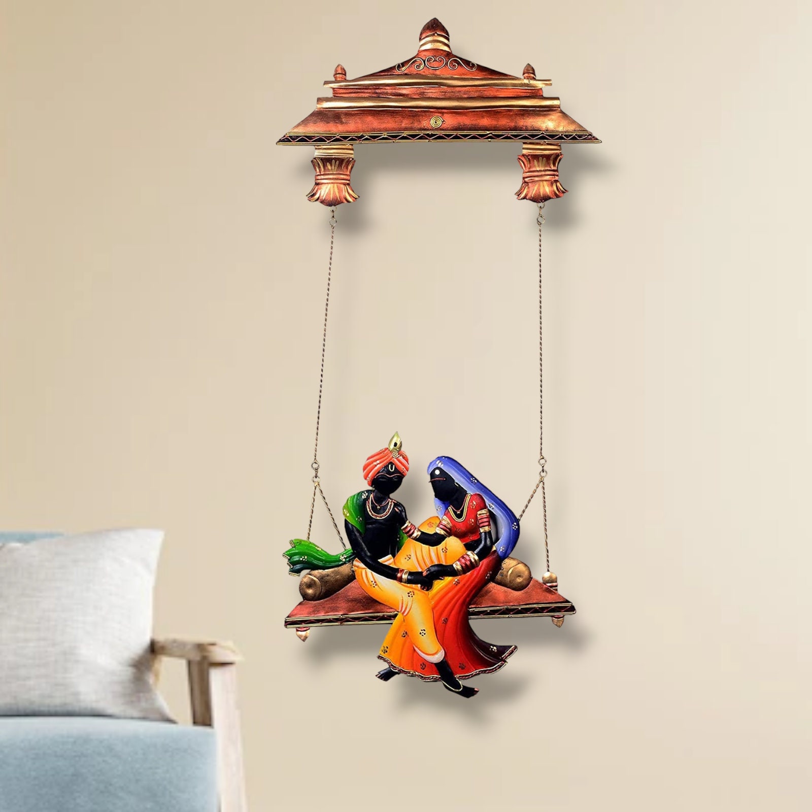 Radha Krishna Jhula Wall Hanging