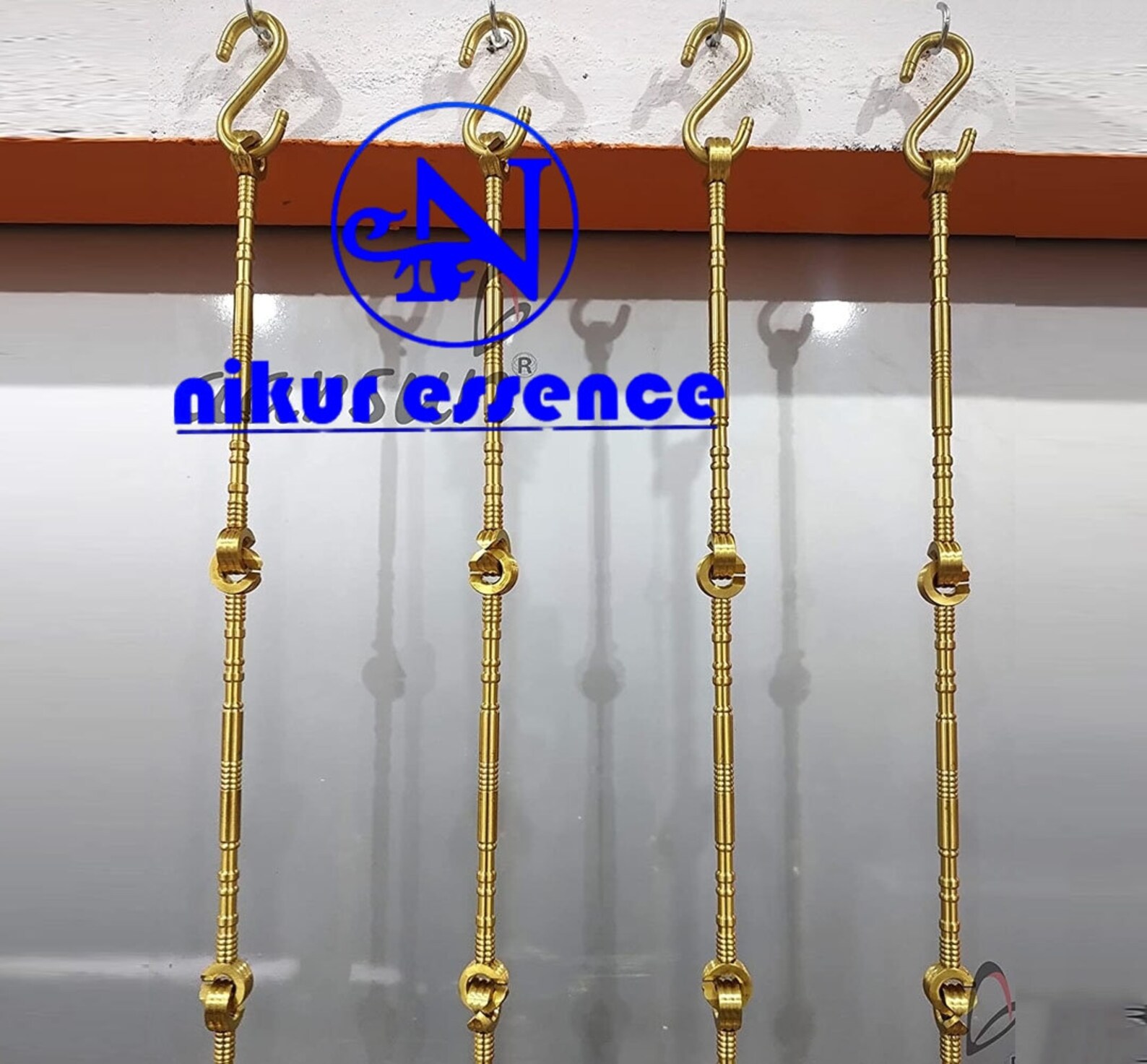 Pure Brassset OF 4 Swing Chains 45678910 Feet Brass Etsy India