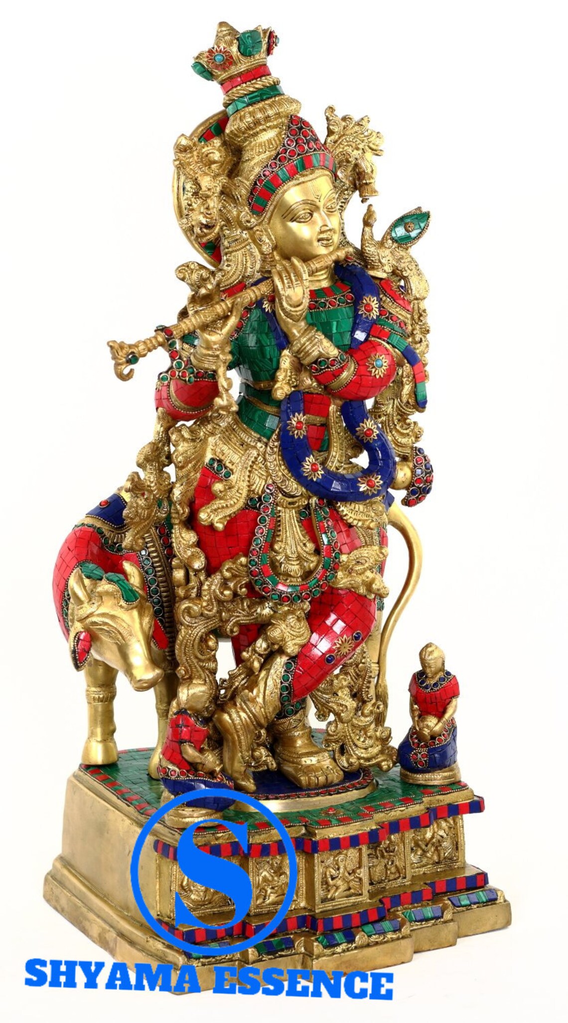 29 Krishna Brass Statue Home Decor Gift Indian Brass Etsy