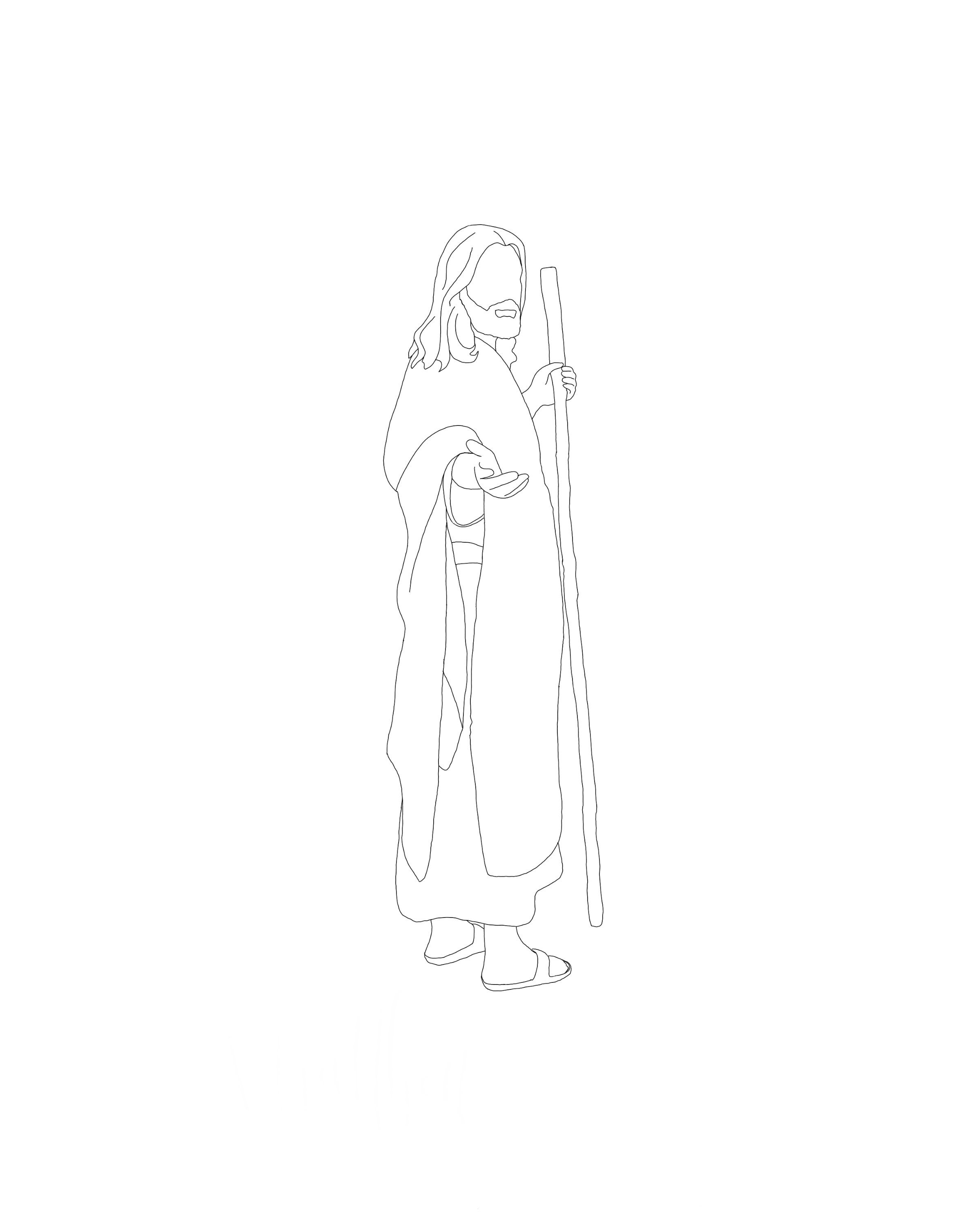 Jesus Christ Line Art Print Digital Download (Instant Download) Etsy