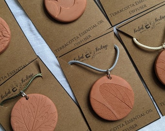 Botanical Terrocata Essential Oil Diffuser Necklaces