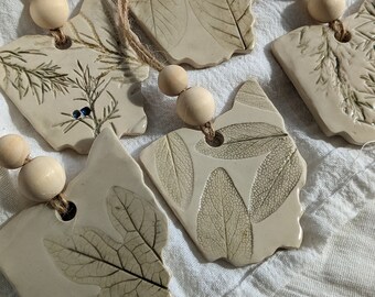 Botanical Ohio Ceramic Ornaments