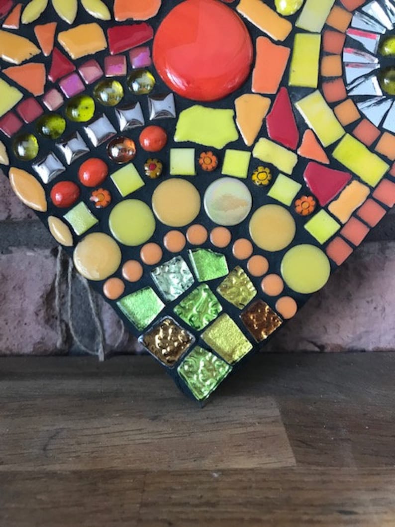 Large garden mosaic heart
