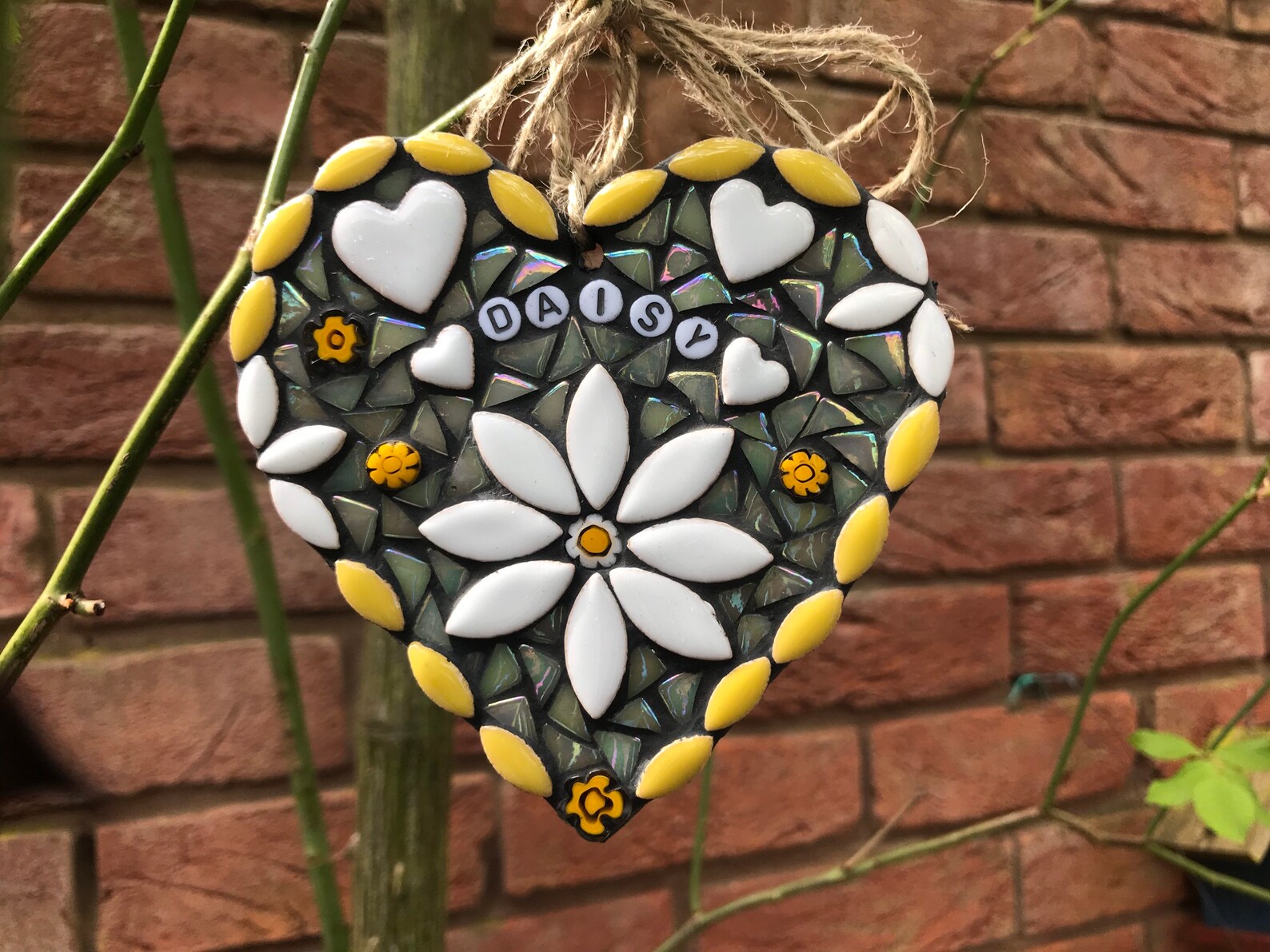 Personalisierte Geschenk Garten Mosaik Herz Hütte Garten Etsy