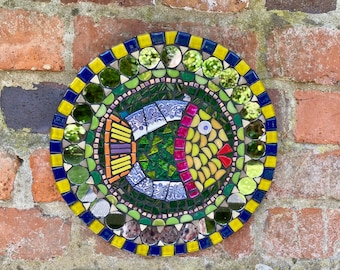 手作りのメカジキモザイクタイルアート：航海風壁飾り（32インチ x 24