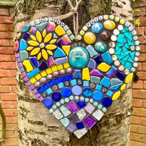 Personalisiertes Herz, wetterfestes Mosaikherz, Geschenk zur Hochzeit