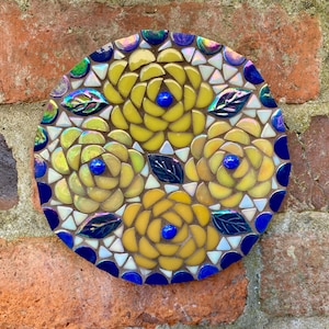 Mosaic wall decor, garden wall art, home decor,  wall art, housewarming gift, mosaic wall plaque, unique handmade gift her