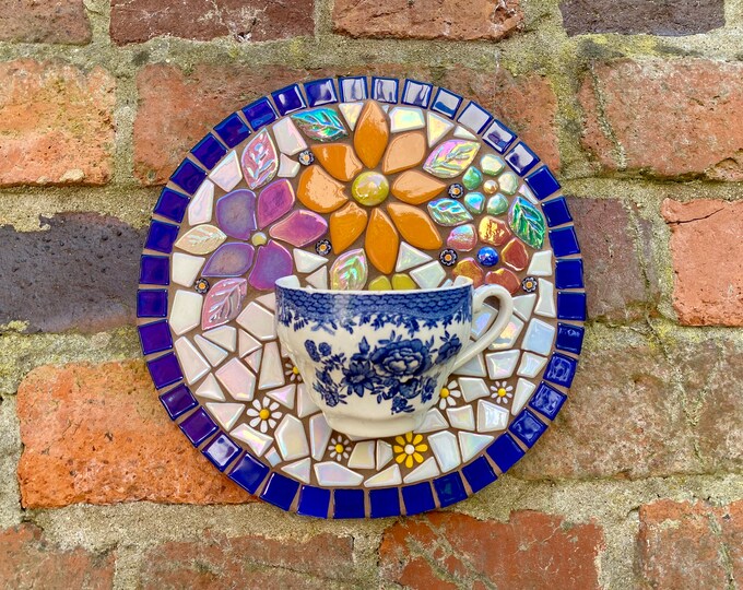 Photo inspiration: Picture Idea: Mosaic Garden Plaque Mosaic Art Broken China Mosaic Bespoke Wall