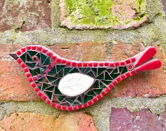 Mosaik Vogel, Mosaik Kunst, Garten Ornament, Gartendekor, handgemachtes Geschenk, Vogel Sonnenfänger, Gartenliebhaber Geschenk, Geschenk für ihn, Vogelkunst