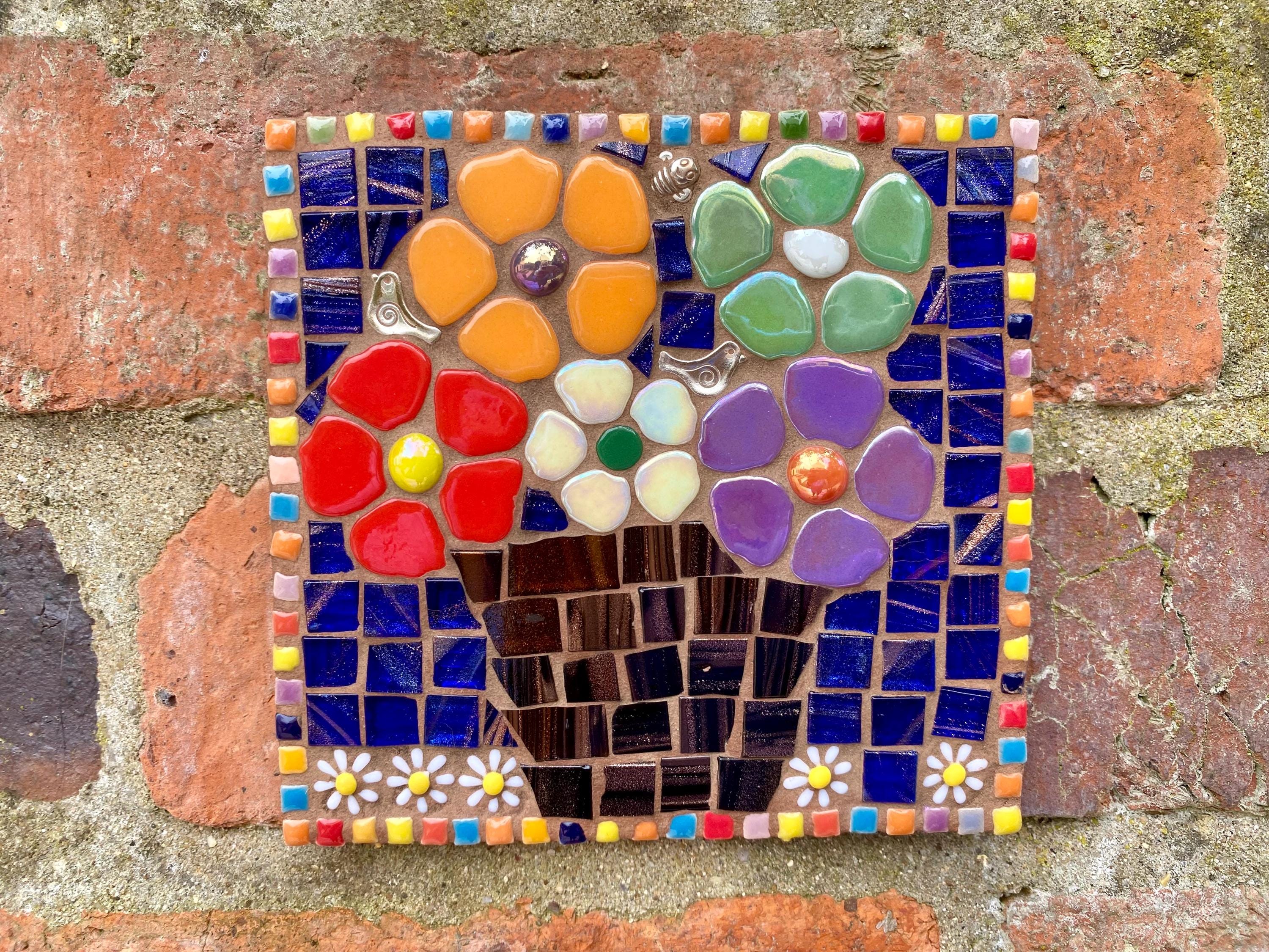 1.1lb Flower Mosaic Tiles Bulk – Iridescent Ceramic Pieces For Crafts & Decor - View #7