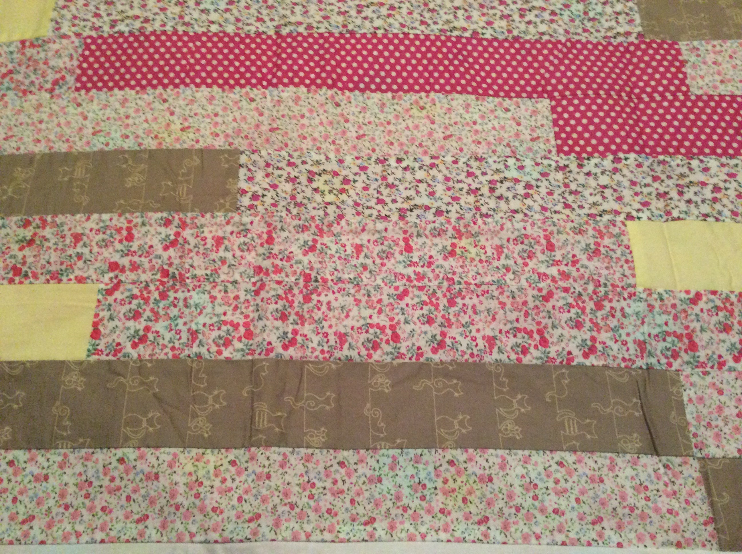 Girls handmade cot blanket. Fleece backed poly cotton top Etsy.de