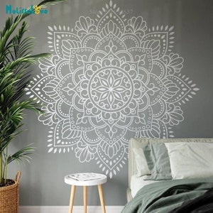 Bohemian Mandala Wall sticker for a vintage decor, ethical creation, artsy mural Wall decal