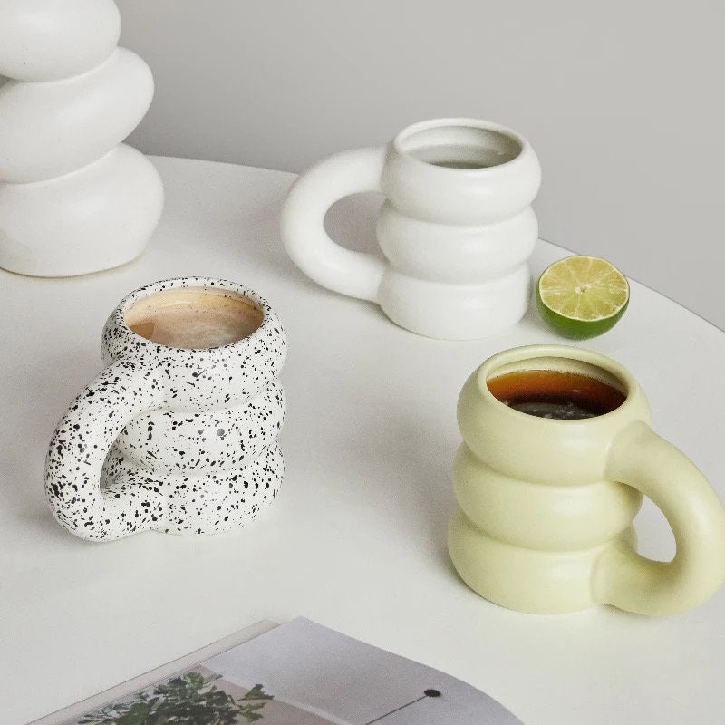 Tasse en céramique créative style nordique pour leau, le café, le