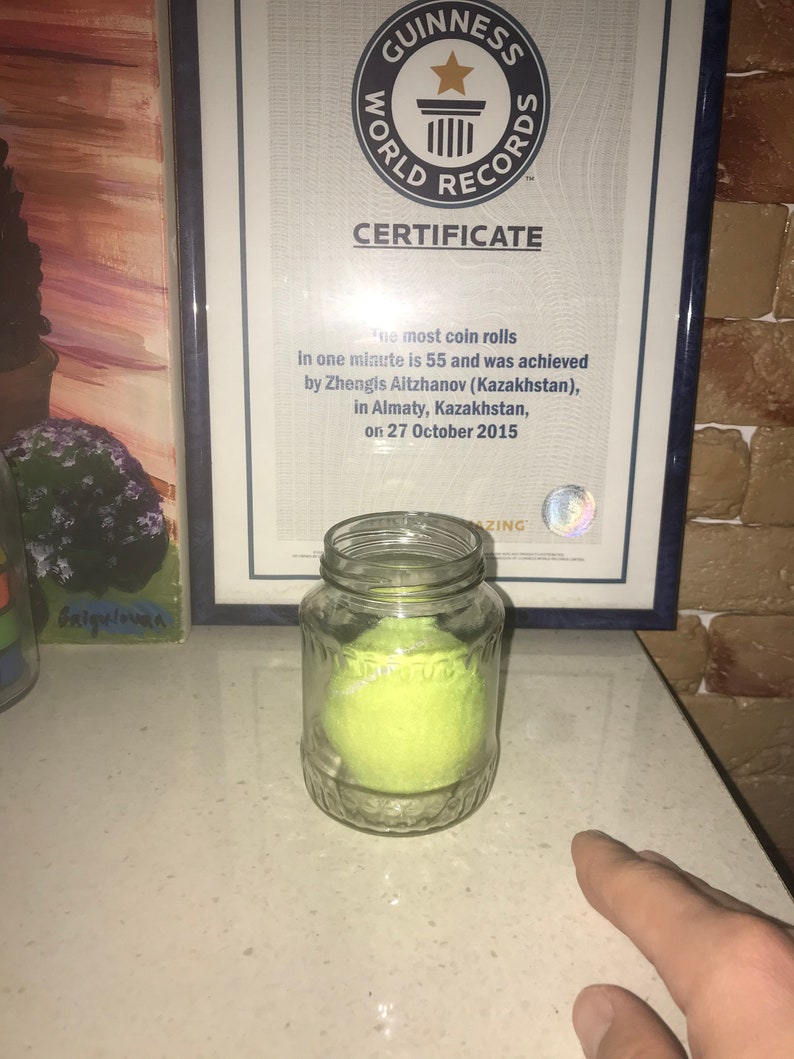 Impossible bottle . Tennis ball in a jar. Impossible bottle Etsy