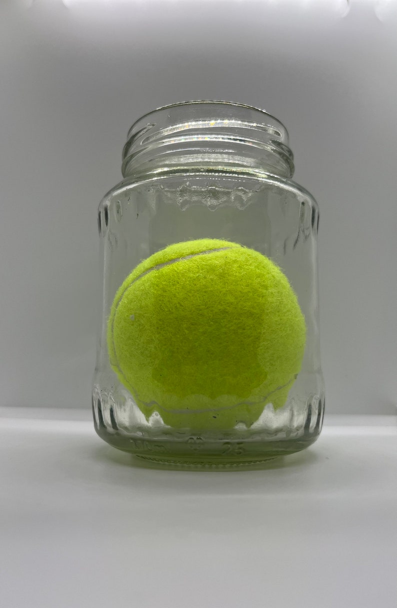 Impossible Bottle . Tennis Ball in a Jar. Impossible Bottle Etsy