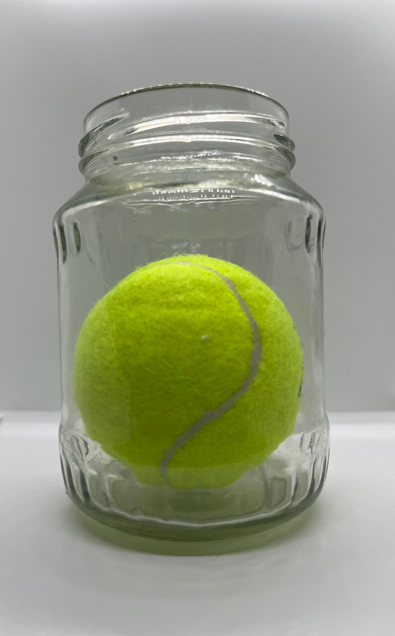 Impossible Bottle . Tennis Ball in a Jar. Impossible Bottle Etsy