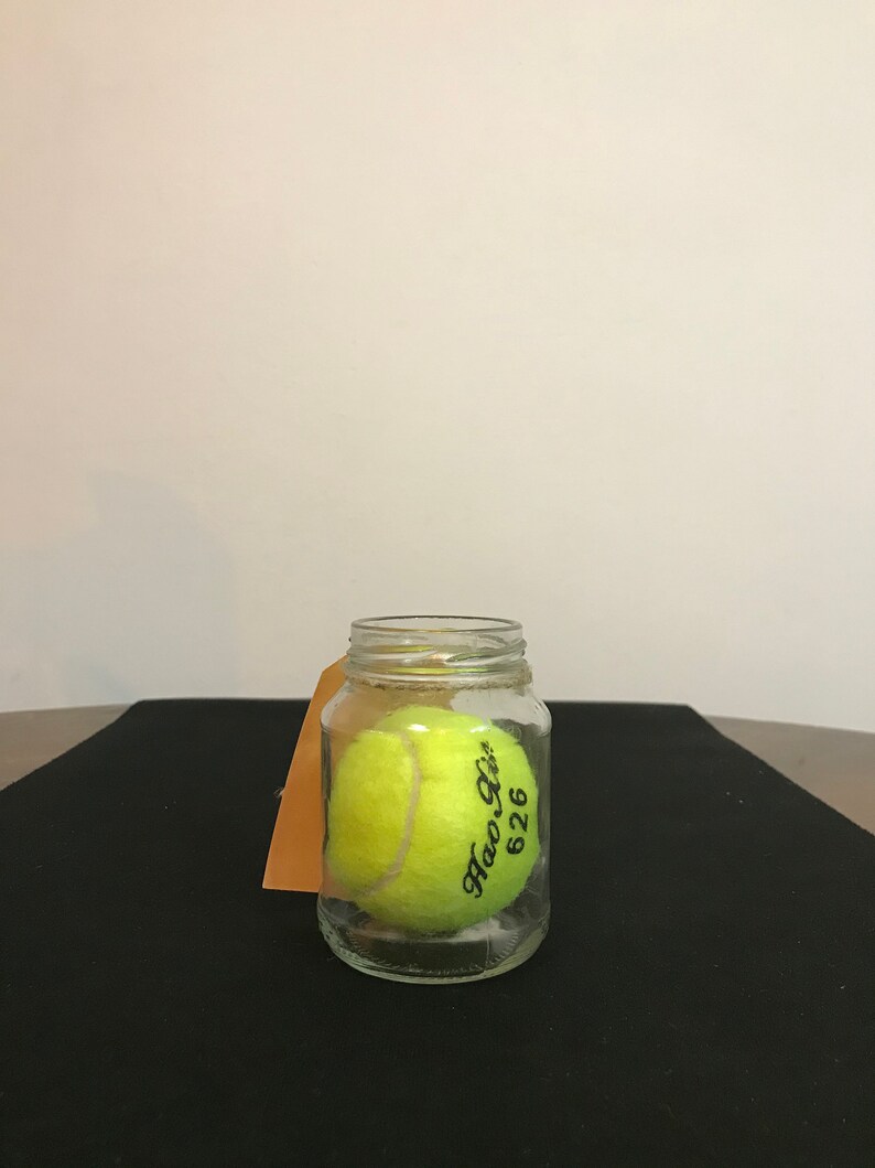 Impossible bottle . Tennis ball in a jar. Impossible bottle Etsy