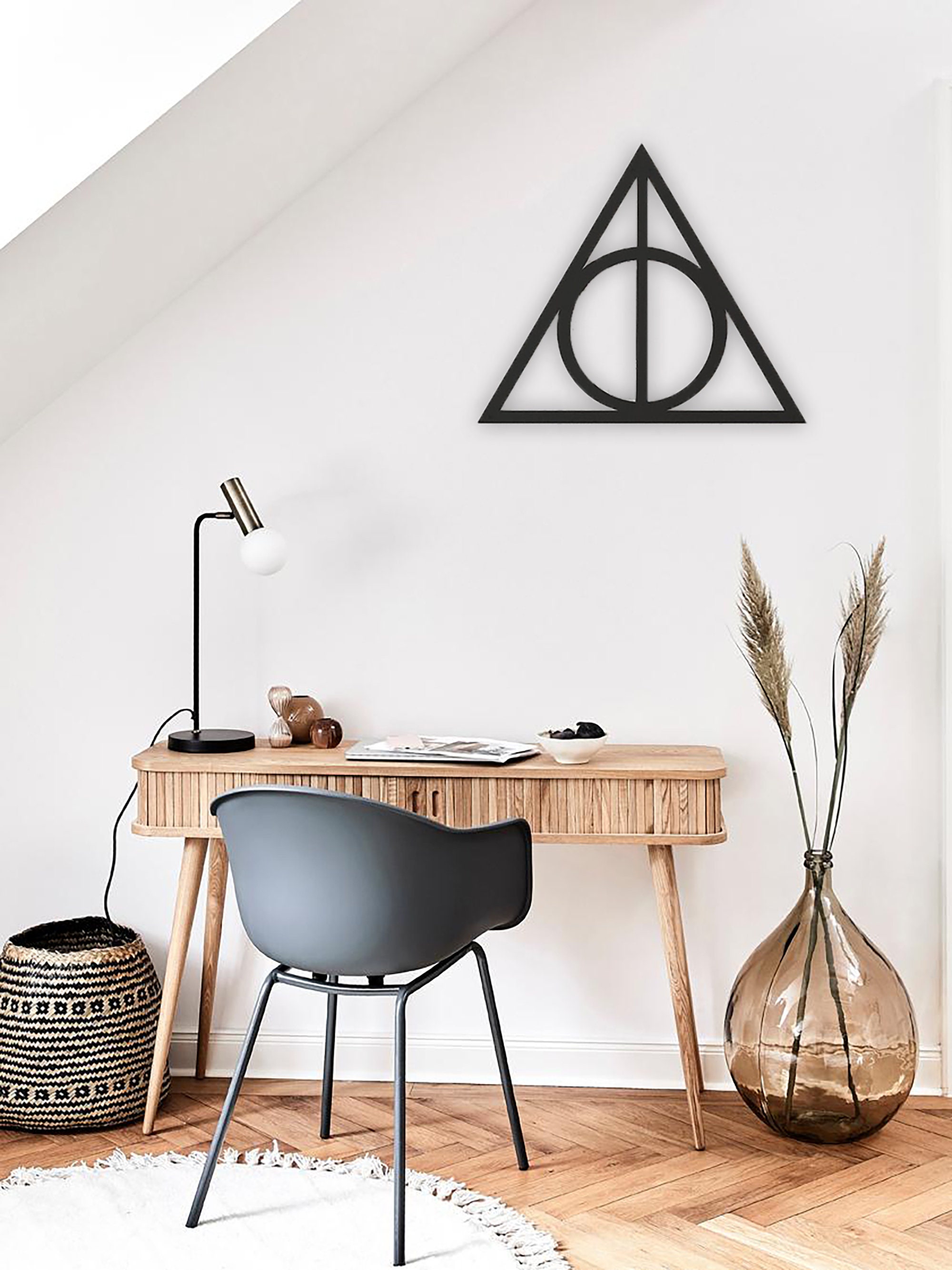 Deathly Hallows Metal Wall Art Harry Potter Metal Wall Decor Etsy