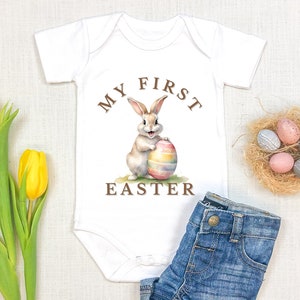 My First Easter Baby Bodysuit, Baby&#39;s First Easter Onesie, Baby First Easter, Baby Easter Outfit, Baby Easter Gift, Baby Bunny Outfit
