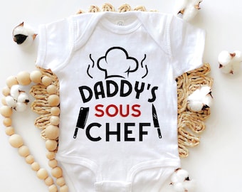 Sous Chef Baby Body de papá, Sous Chef Baby Onesie, Daddys Sous Chef Baby Shirt, Sous Chef Baby, Baby Shower Gift Dad, regalo del día del padre