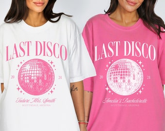 Last Disco Bachelorette Party Shirts, Custom Bachelorette Shirts, Bach Club Bachelorette Shirts Personalized Social Club Luxury Bachelorette